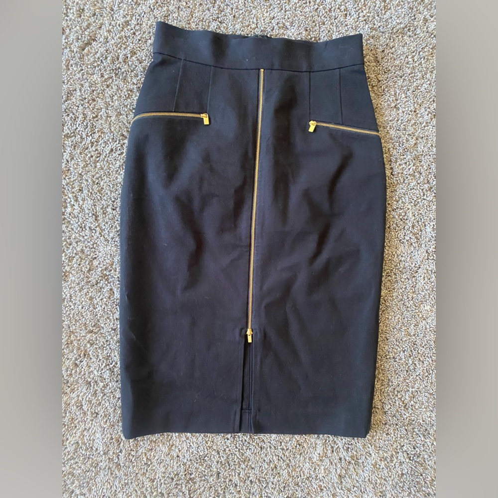 Banana Republic Black Pencil Skirt with Gold Accents